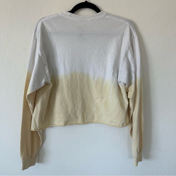 True Craft Long Sleeve Sun and Moon Ombré Graphic Rough Hem T-Shirt Size Large - Picture 5 of 6